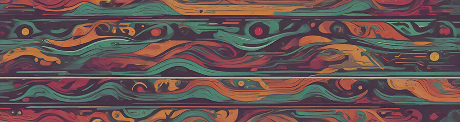 Fototapeta premium illustrazione sfondo con elementi astratti e motivi geometrici a tema surreale