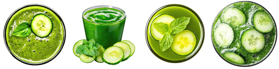 Refreshing green cucumber drinks, perfect for summer hydration and healthy lifestyle choices.
