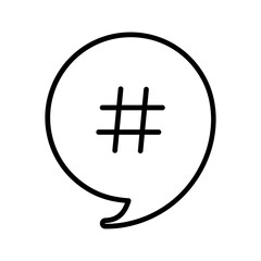 Fototapeta premium Hashtag Vector Icon