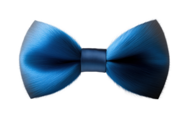 Elegant blue bow tie display studio product isolated on transparent background