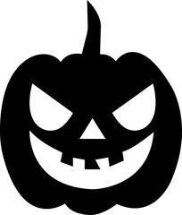 Halloween pumpkin icon.Evil pumpkin symbol. Halloween decoration cartoon sign.Cute Creepy Spooky Halloween Pumpkin Fall Autumn Sticker Print Illustration.Halloween evil face vector illustration.