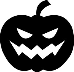 Halloween pumpkin icon.Evil pumpkin symbol. Halloween decoration cartoon sign.Cute Creepy Spooky Halloween Pumpkin Fall Autumn Sticker Print Illustration.Halloween evil face vector illustration.