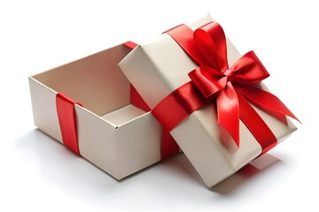 red gift box with ribbon