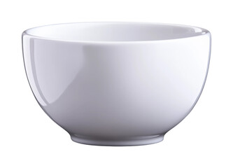 Serving white bowl kitchen tableware indoor top view isolated on transparent background