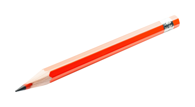 Creative writing tool desk pencil indoor isolated on transparent background