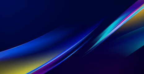 Colorful waves technology abstract blue background