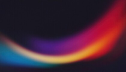 ethereal rainbow gradient light arc on black background for abstract digital design, mood setting, or color overlay

