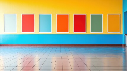 A colorful notice board at the shelter displaying adoption profiles