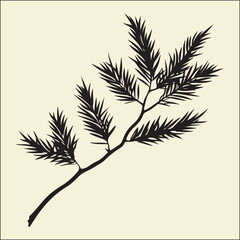 Pine Tree Leaf Silhouette, Leaf, Tree