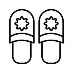 Fuzzy Slippers Vector Icon