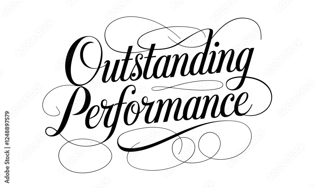 Fototapete outstanding performance congratulate quote calligraphy & script typography lettering