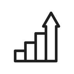 growing graph icon set. Chart bar symbol. Increase arrow icons. hart graph bars icon collection.