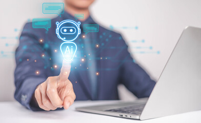 Using AI chat in search and giving  to help in business has technology, to create computer concepts...