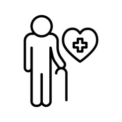 Elderly Icon Vector Icon