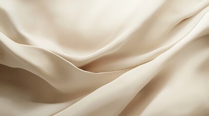 Fototapeta premium A minimalist bedding design featuring soft beige and cream tones