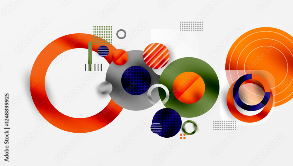 Poster Abstract background - layered geometric shapes with smooth gradients and transparency