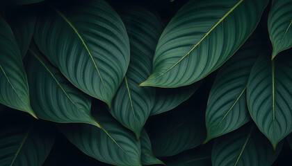 Tropical leaves texture,Abstract nature leaf green texture background.vintage dark tone,picture can used wallpaper desktop. with white shades