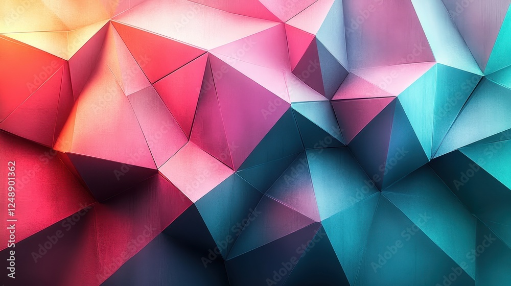 Poster abstract colorful low-poly background texture