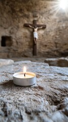 Good Friday observance: Coptic faith, Christ&rsquo;s sacrifice, divine crucifixion, holy resurrection, passion reflection, sacred cross, spiritual meaning, redemption belief, eternal hope Christian .