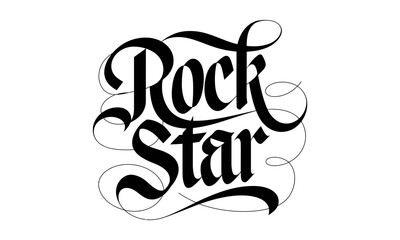 Rock Star Appreciation Congratulate quote Calligraphy & Script Typography Lettering 