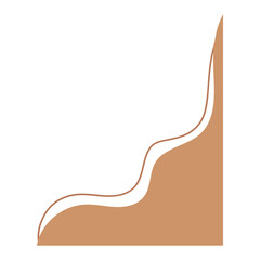 Boho aesthetic abstract wavy composition