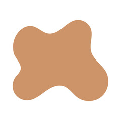 Boho aesthetic abstract fluid shape