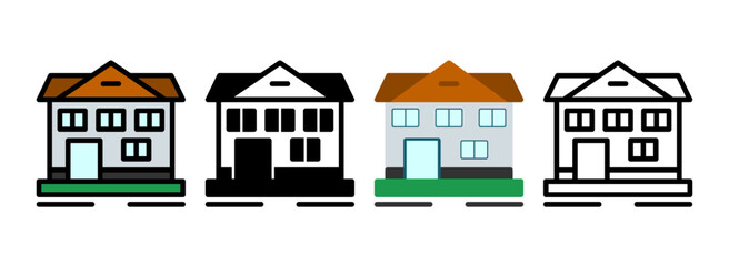 Fototapeta premium Set of House Icon