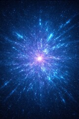 arafed image of a star burst in the middle of a dark blue background