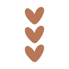 Boho aesthetic abstract heart pattern