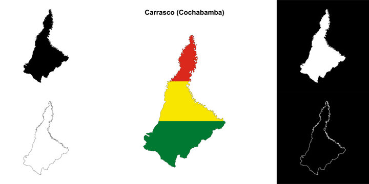 Carrasco province outline map set