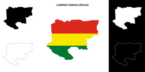 Fototapeta premium Ladislao Cabrera province outline map set