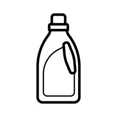 Liquid cleaning agent line icon editable stroke vector object hand drawn minimalist cleaning supply symbol for product labels websites app interfaces