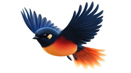 Obraz premium bird of paradise isolated on white background 