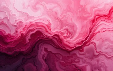Obraz premium Abstract Pink Silk Waves - Elegant Flowing Digital Art with Soft Fluid Textures