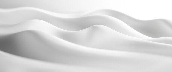 Abstract White Wavy Texture With Soft Shadows