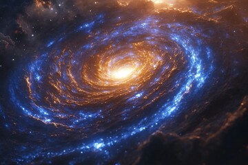 Dynamic Cosmic Whirlpool Around a Gigantic Black Hole in a Vibrant Spiral Galaxy