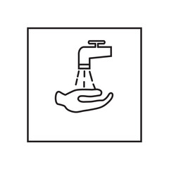 Hände waschen Hygiene Schild Zeichen Symbol icon