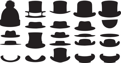 set of hats and accessories and set of hats vector collection of hats