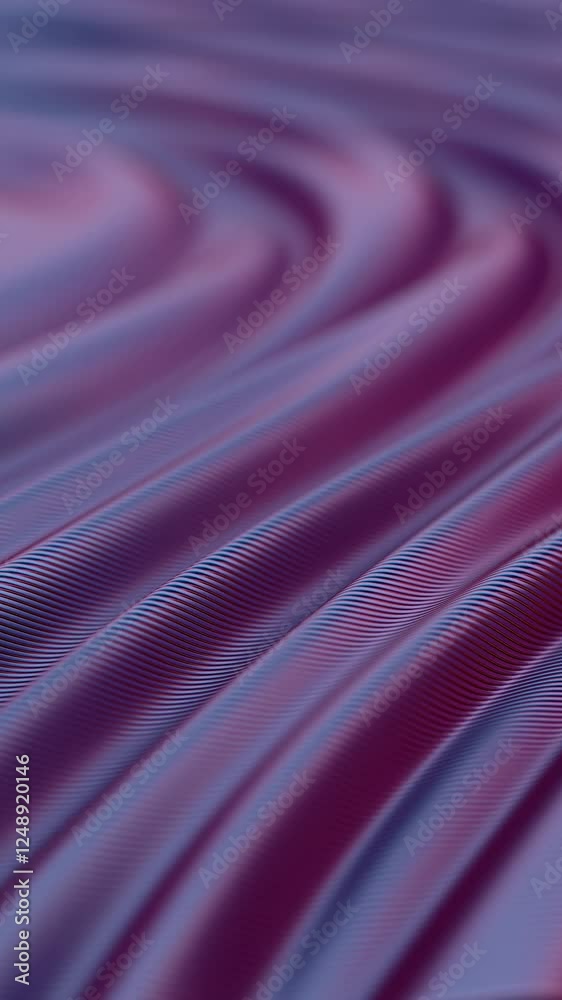 Poster abstract 3d waves with smooth flowing lines in blue and purple tones, creating a futuristic digital 
