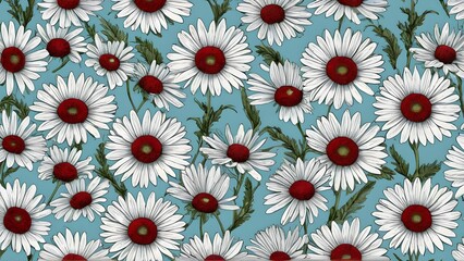 Daisy pattern background wallpaper flowers