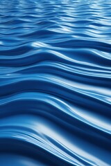 a close up of a blue ocean with waves in the water