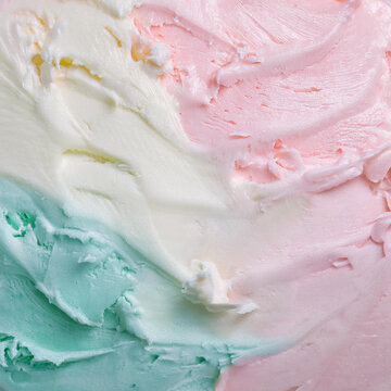 Subtle Soft Pastel Cotton Candy Rainbow Random Color Mixed Colour Ice Cream Gelato Cosmetics Cosmetic Products Makeup Texture 3D Oil Painting Background Screen