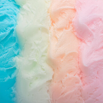 Subtle Soft Pastel Cotton Candy Rainbow Random Color Mixed Colour Ice Cream Gelato Cosmetics Cosmetic Products Makeup Texture 3D Oil Painting Background Screen