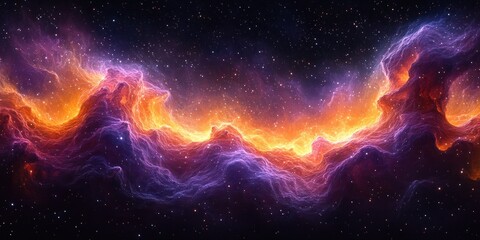 Fototapeta premium Nebula Space Scene Cosmic Illustration Hyper-Realistic Starry Sky Panorama 360 Degree Equirectangular HDRI