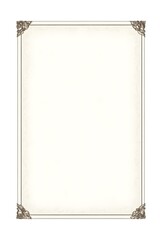 Tuschezeichnung - Briefvorlage mit Freifl&auml;che - Ornament - Vintage