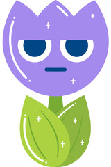 Tulip Bored Face Cartoon