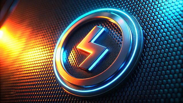 3D Render Macro Reload Arrow: Circular Refresh Undo Button on Black Background