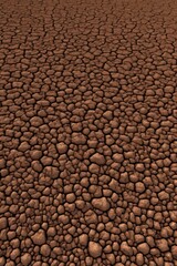 Naklejka premium a close up of a dirt field with rocks and grass