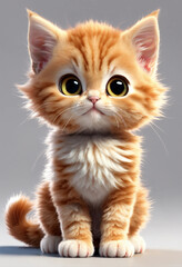 "Adorable Orange Tabby Kitten: A Fluffy Bundle of Joy