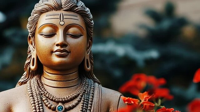 Nirvana Day. Parinirvana Day. Buddha statue, meditating figure symbolizing peace and tranquility. Bodhi Day. Navam Full Moon Poya Day. Vesak Day. video	
